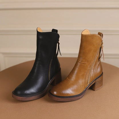 Women's Bonded Leather Ankle Boots