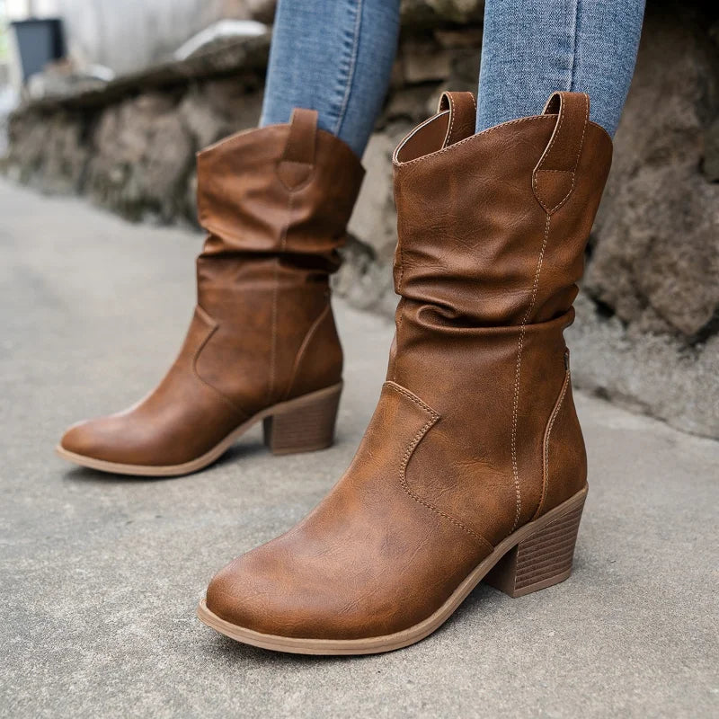 Women's Western Pointed Ankle Boots