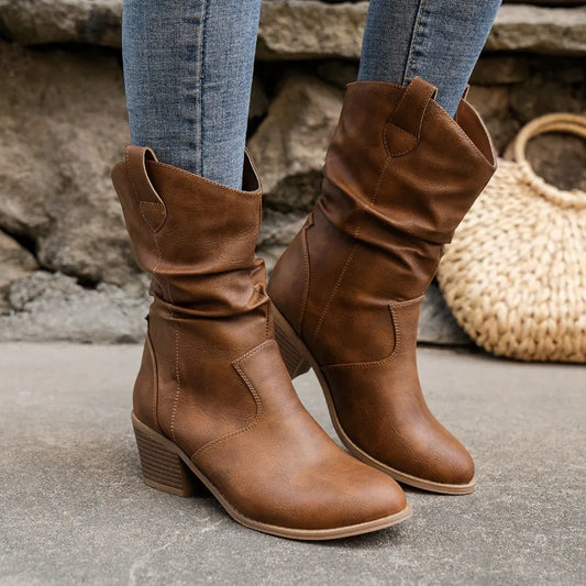 Women's Western Pointed Ankle Boots
